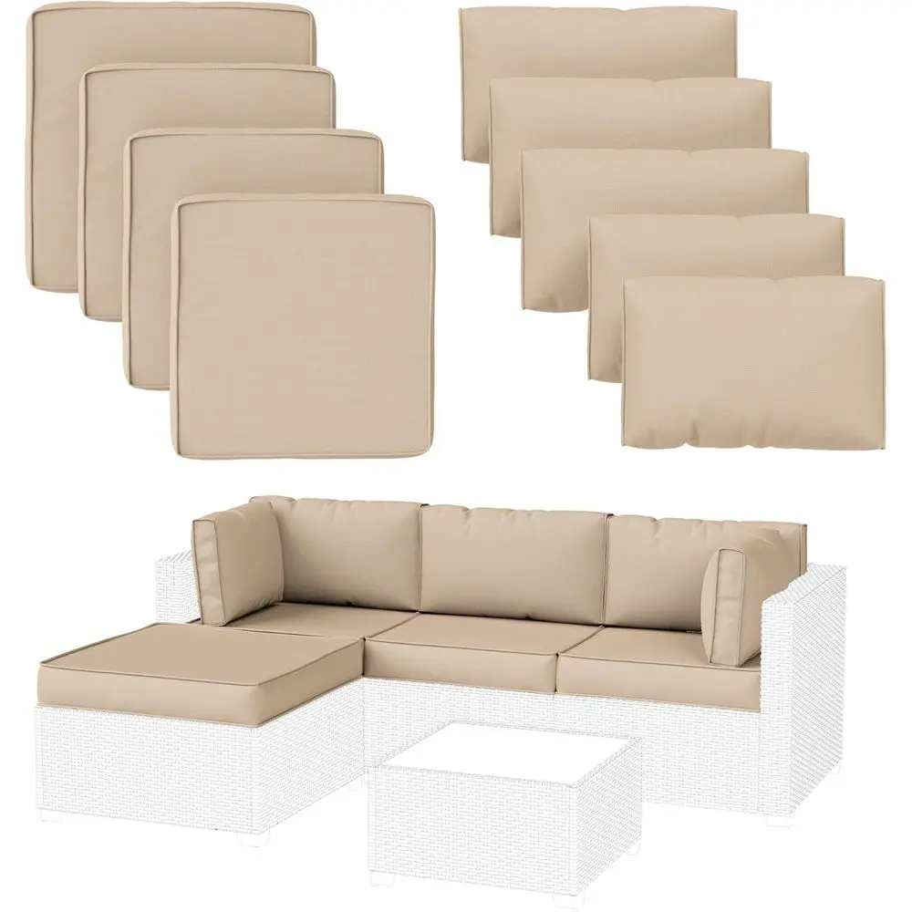 

9 Pack Patio Cushion Covers Outdoor urniture Cushion Slipcovers Replacement Waterproo with Zipper or 5 Pcs Patio urniture Set, C