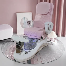 Nail Salon Furniture Equipment White Golden Electric Reclining Massage Manicure Foot Spa Luxury Pedicure Chairs