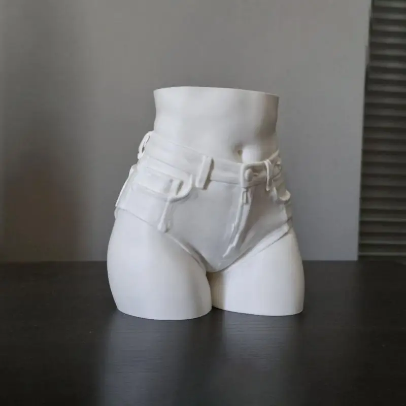 Slender Waist Model Pen Holder 3D Printing Stationery Storage Pencil Cup Rack for Bedroom Study Desk Organization