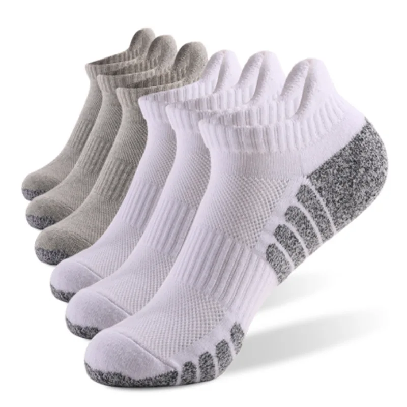 6Pairs Sport Ankle Socks Athletic Low-cut Sock Thick Knit Sock Outdoor Fitness Breathable Quick Dry Wear-resistant Warm Socks