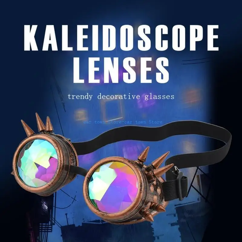 

RXJE Steampunk Goggles Sunglasses Gothic Rave Women Cosplay Party Glasses