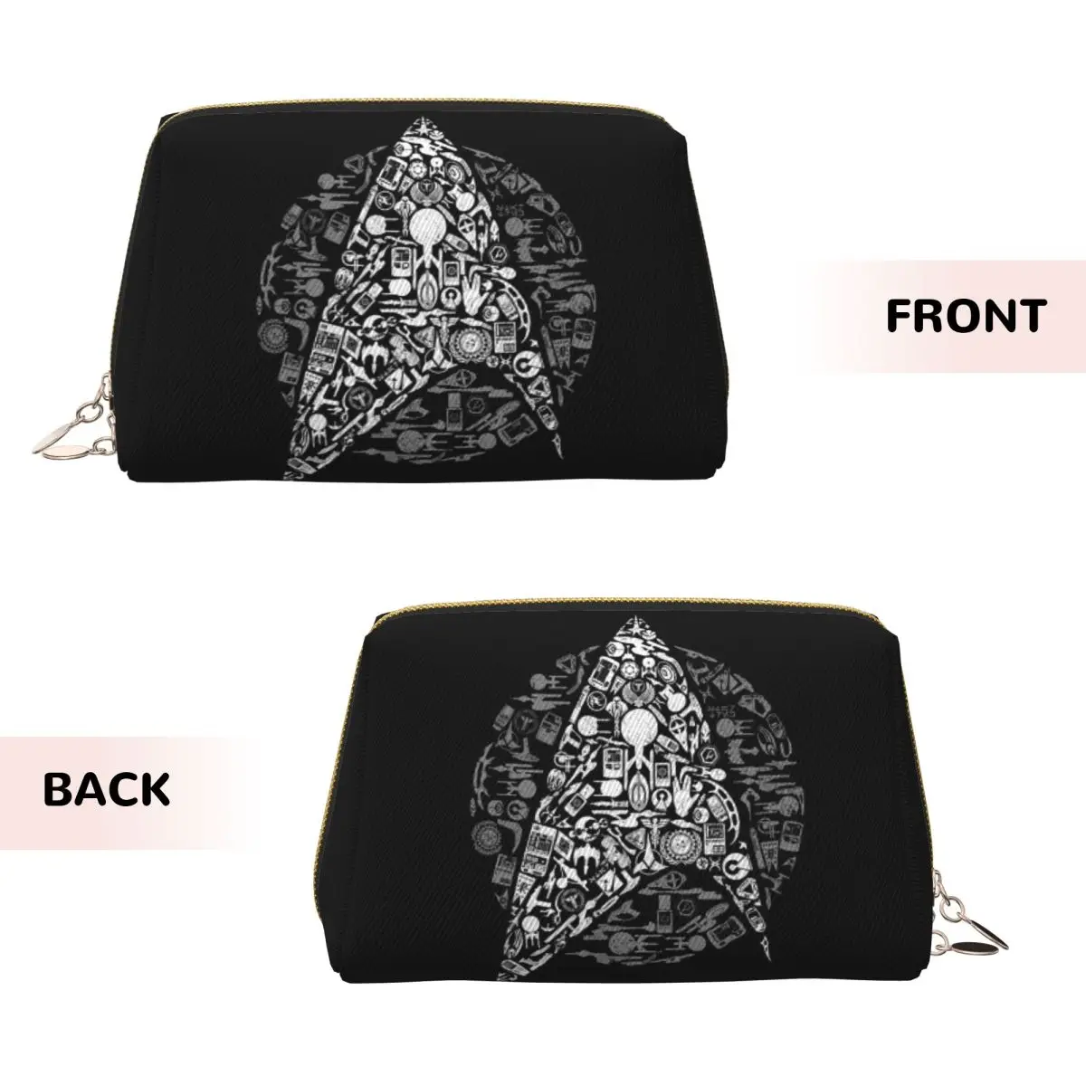 Star Treks Science Fiction TV Series Women Cosmetic Bags Travel Makeup Organizer Pouch Toiletry Storage Dopp Kit Case