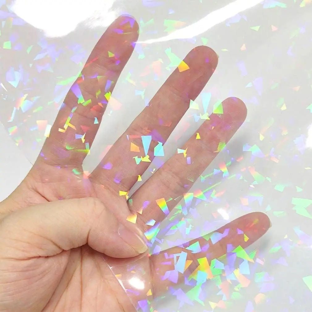 Premium A4 Gem Holographic Vinyl, 20 Sheets Vibrant Iridescent Self-Adhesive Film for DIY Phone Case & Tumbler Upgrade, Waterpro