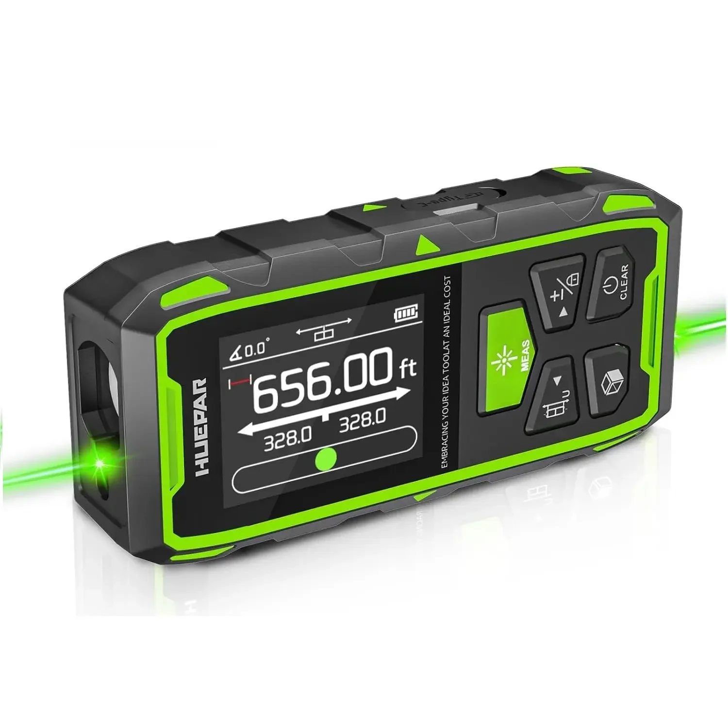 Huepar Li-ion Battery Tpye-c Charge BLM-100G  200m Digital Laser Level Distance Meter