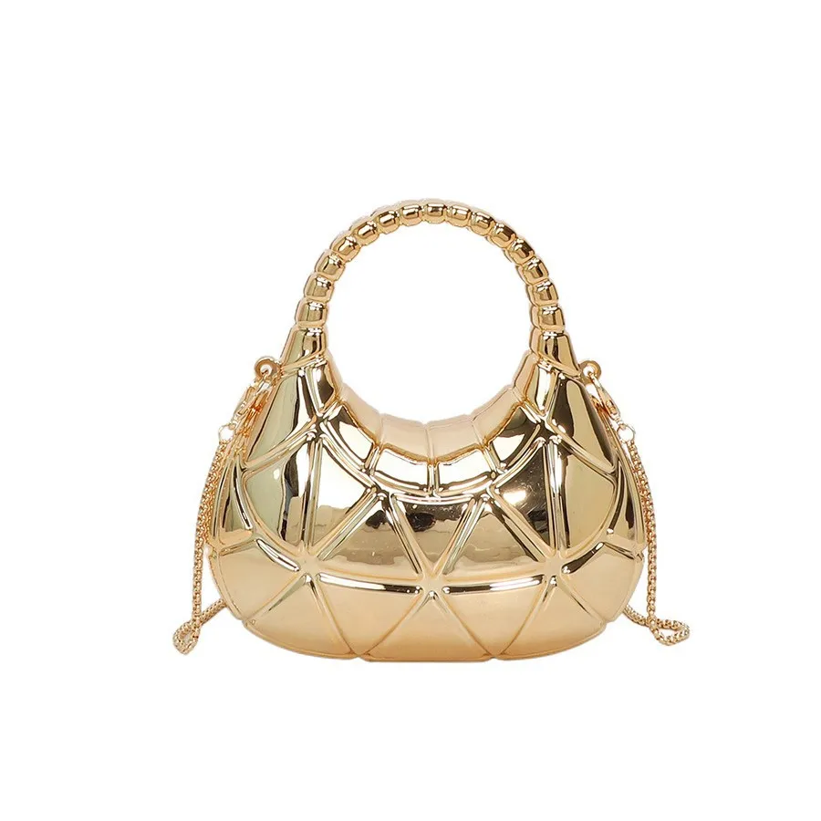 

Evening clutch bag, shell-shaped shiny acrylic moon box, dazzling goose egg clutch crossbody bag for parties