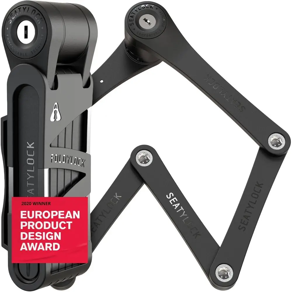 

oldyLock Compact olding Bike Lock - Отмеченный наградами запатентованный легкий высокозащищенный велосипедный замок - Прочный антивандальный смарт-замок для велосипедов