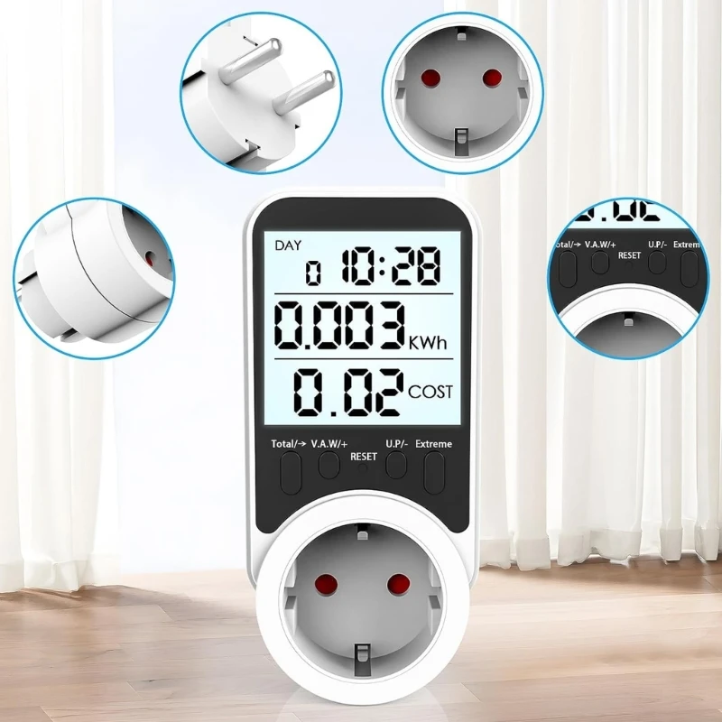 European Standard Power Meter Outlet Accurately Measure Power Meter Socket