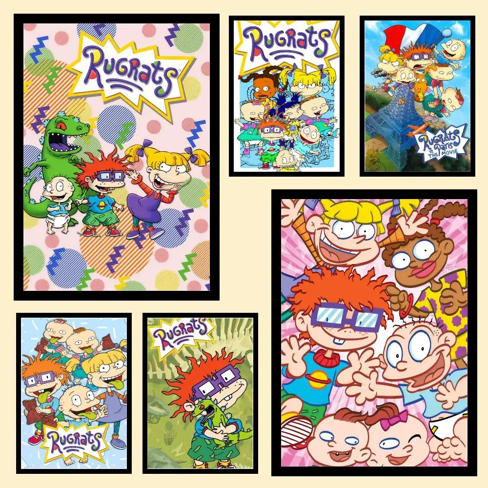R-R-Rugrats Cartoon Poster Aesthetic Poster Print Wall Decor HD For Living Room Bedroom Home Office Gift Wall Art