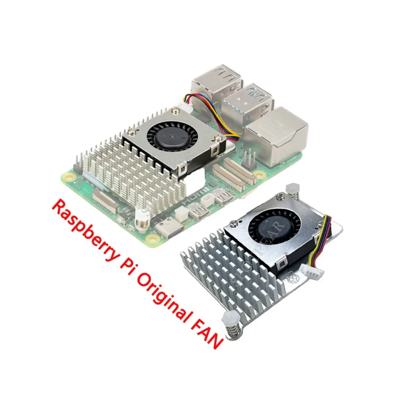 Raspberry Pi 5 Active Cooler Official FAN Heatsink with Adjustable Speed Cooling Fan Metal Heatsink Radiator