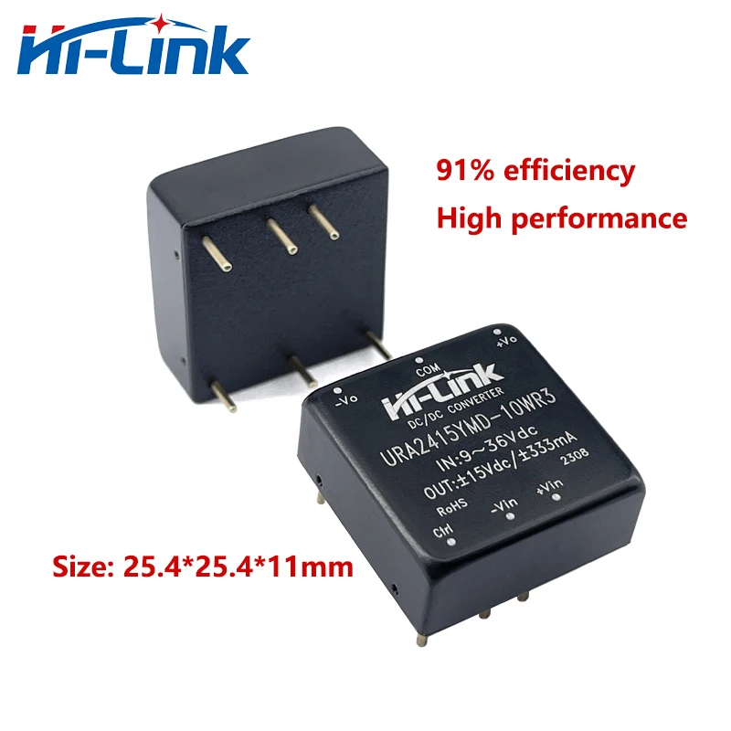 Hi-Link New Mini URA2415YMD-10WR3 10W 24V to 15V 333mA DC DC Converter Power Supply Module High Efficiency Smart Electronic