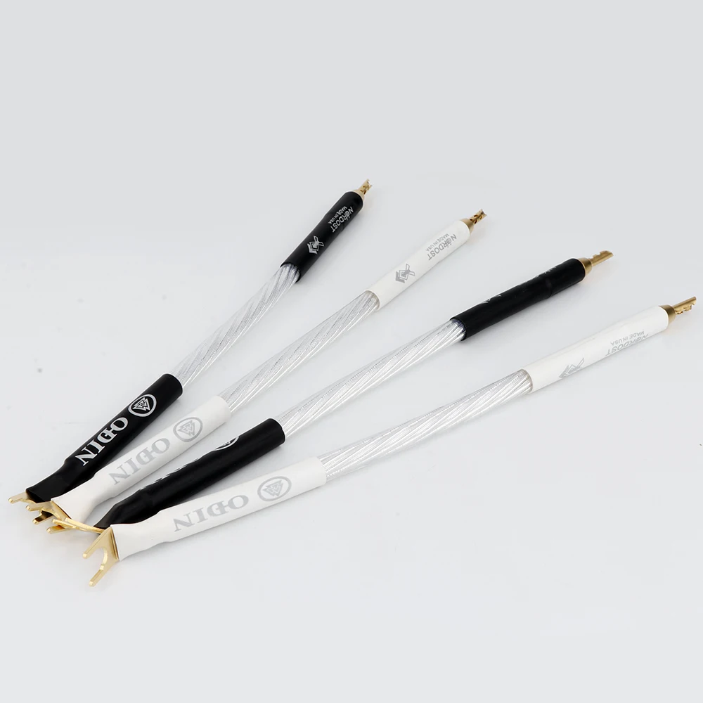 

4Pcs/Set Nordost ODIN Ultra High-End Sterling Silver Jumper Bridge Cables Gold Plated Banana to Banana/Y-Spade Plug Jumper Line