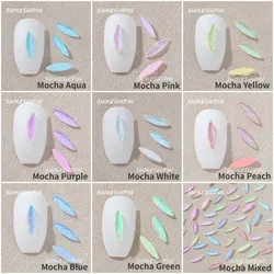 3x11mm Mocha Horse Eye Shape Wholesale Flat bottom Nail Art rhinestones Self-Adhesive Shiny Glass Crystal 3D Nail Decoration
