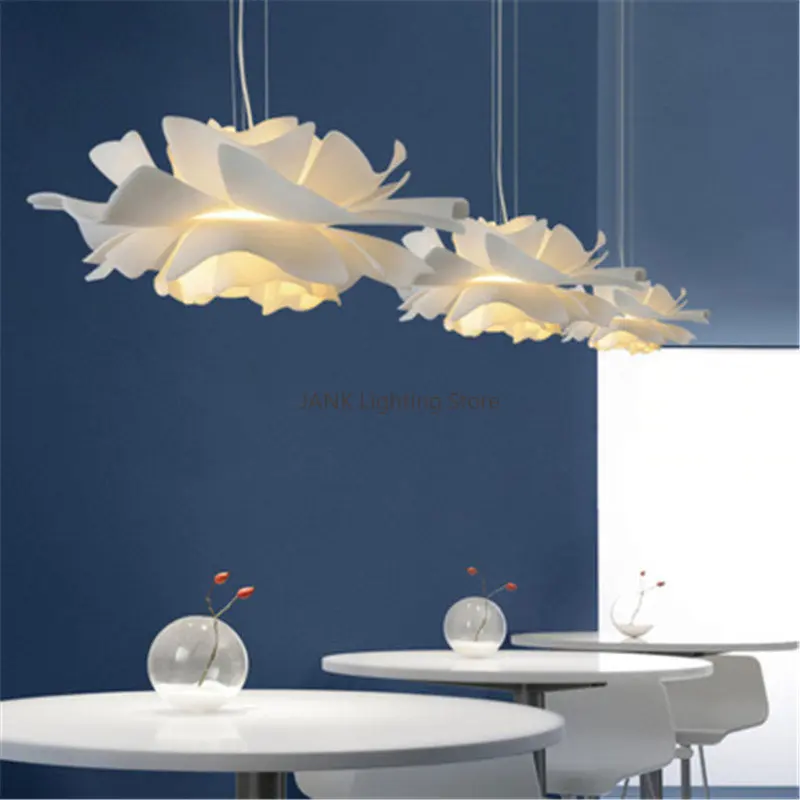 Creative Design of Multi-layer Acrylic Flower Chandelier Dining Room Bedroom Suspension Lamp Indoor Decoration LED Pendant Light