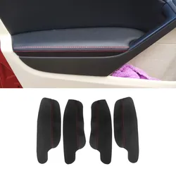 자동차 인테리어 문짝 패널 팔걸이, 극세사 가죽 커버 트림 액세서리, VW 골프 6 VI 2010 2011 2012 2013, 4 도어 전용, 4 개