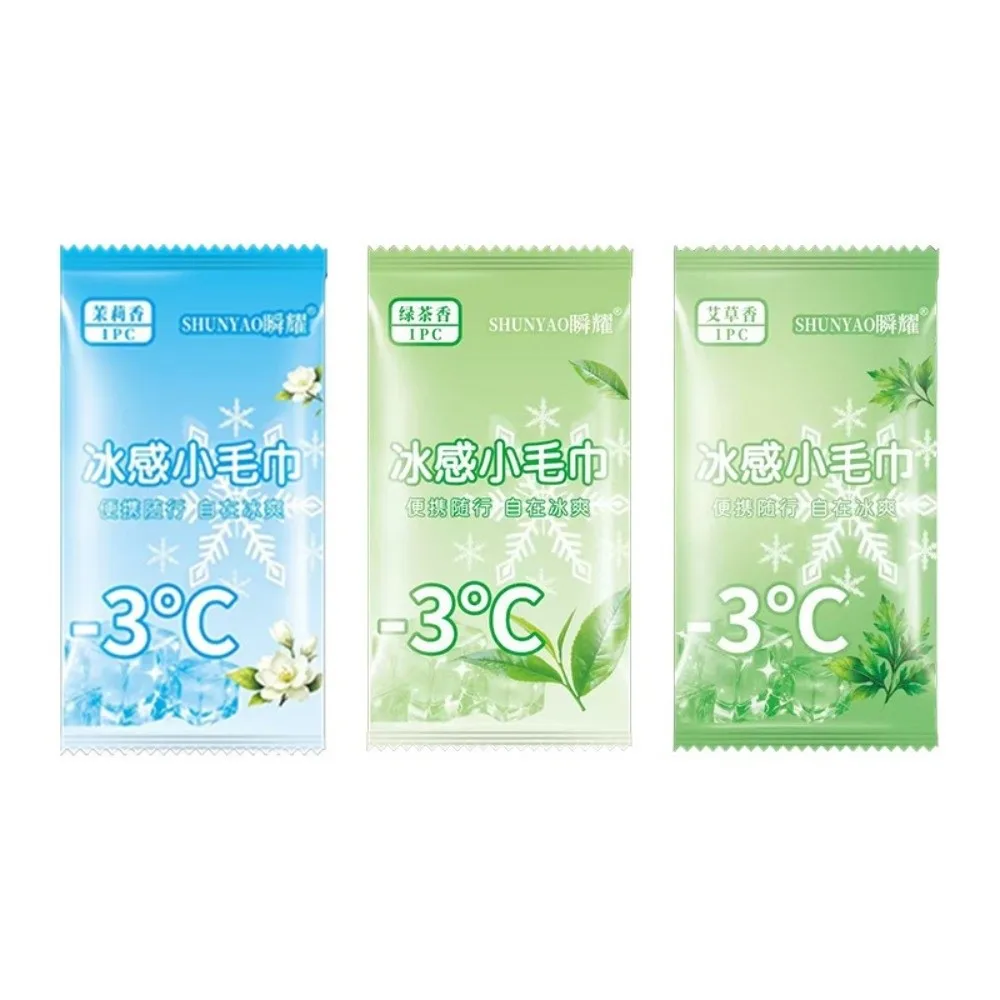 Creative Non Woven Fabric Cooling Towel Breathable Quick Drying Sweat Wipes Sunstroke Prevention Disposable Ice Wipes Summer
