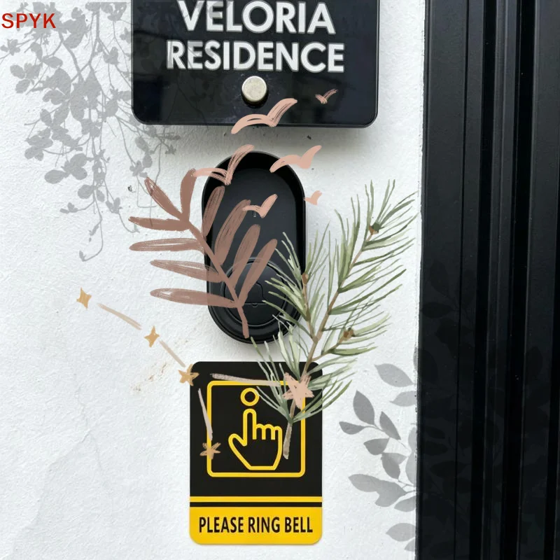 Funny Sign Please Ring Bell Waterproof: 2pcs Acrylic Sticker Warning Decal Car Door Retail