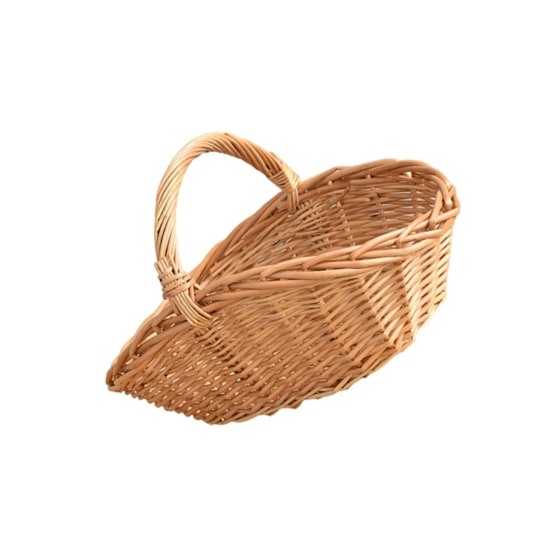 Handwoven Rattans Serving Bowl Bread Basket for Tabletop Display Multipurpose Storage Container Kitchen Supplies Dropsale