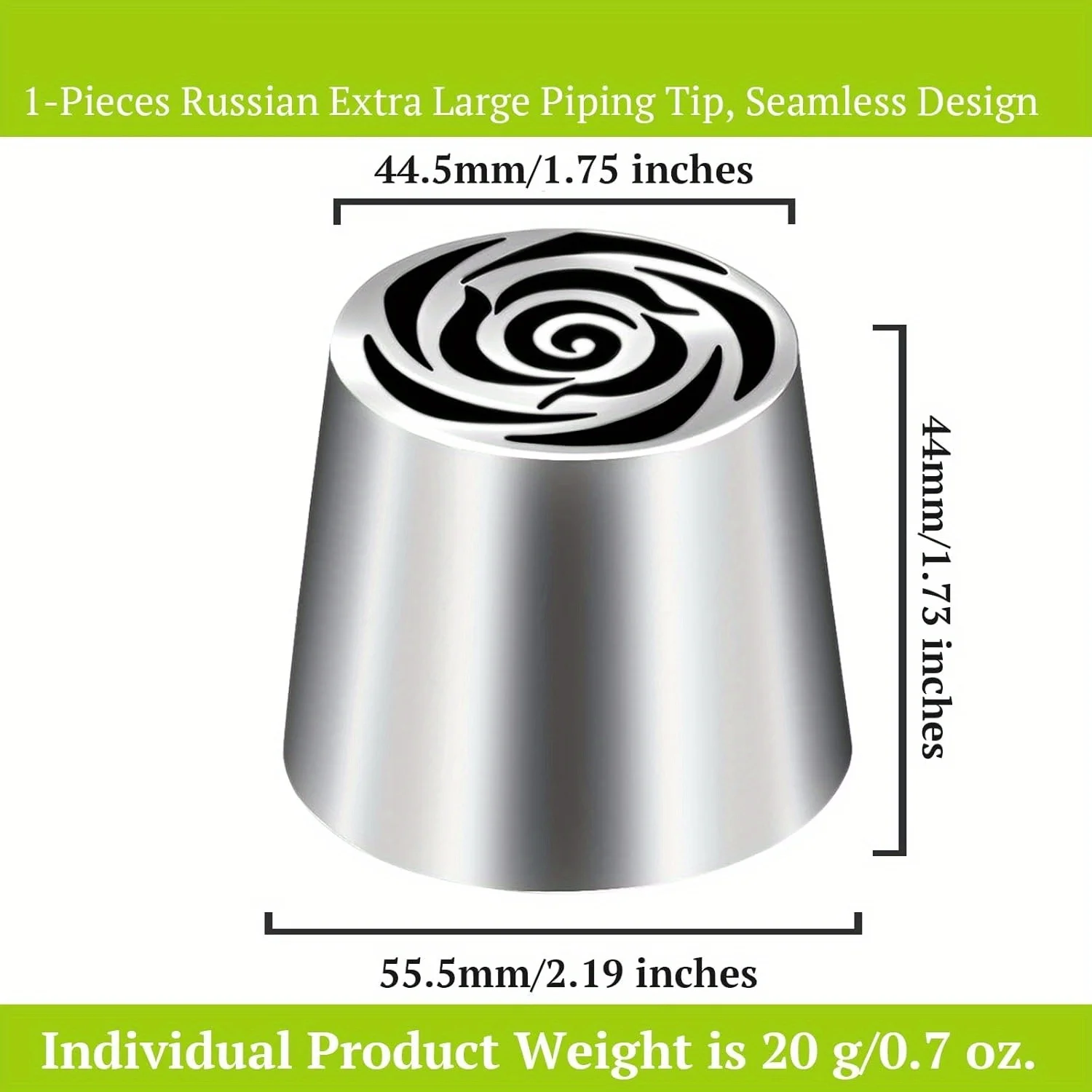 نصائح أنابيب روسية كبيرة جدًا من الفولاذ المقاوم للصدأ، فوهات تزيين الزهور الوردية لتزيين الكيك والصقيع