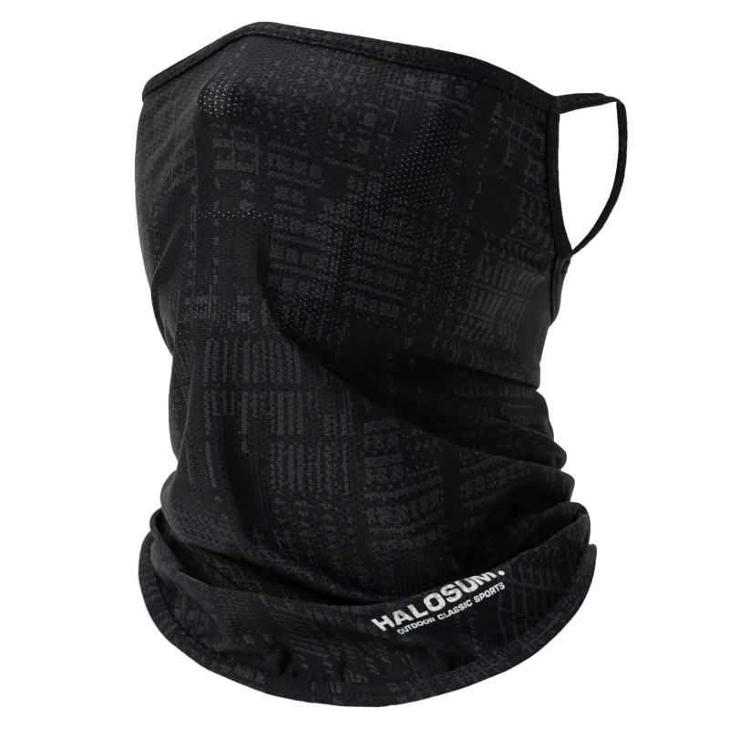 

Thin Breathable Quick-dry Outdoor Face Mask Sun Protection Summer Ice Silk Scarf Letter Pullover Neck Warmer