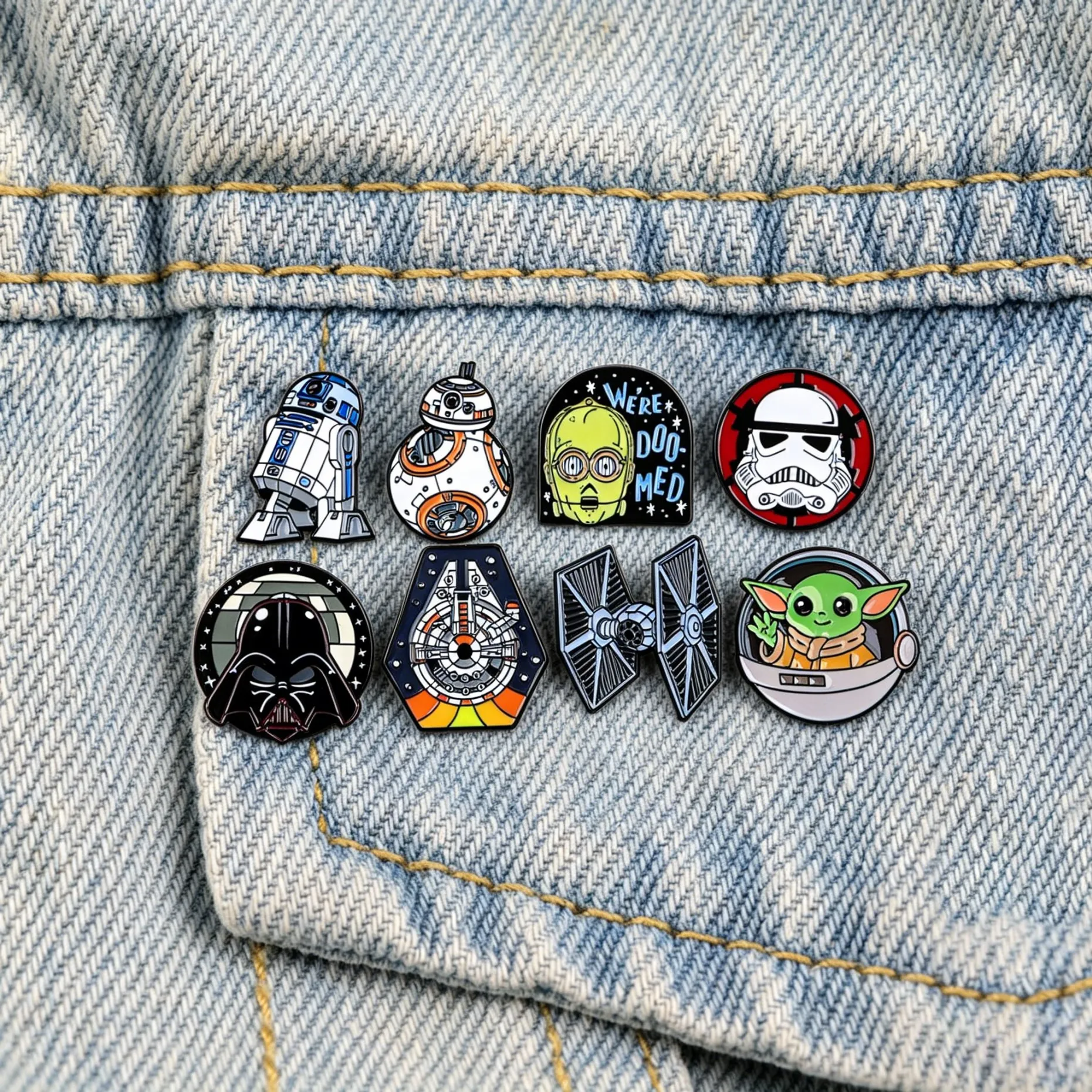 Sci-Fi-Film Emaille-Anstecknadel Coole Brosche Reversnadel Abzeichen für Rucksack Modeschmuck Geschenke für Freunde Kleidungsdekoration