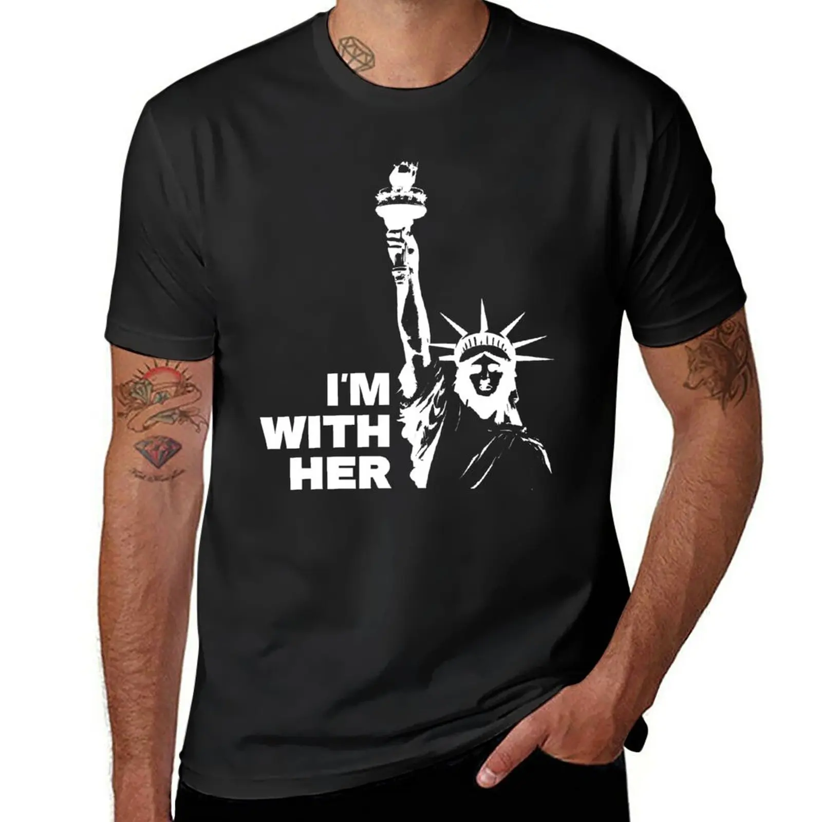 New Statue of Liberty - I'm With Her - Inverse T-Shirt man clothes boys animal print shirt mens t shirt graphic