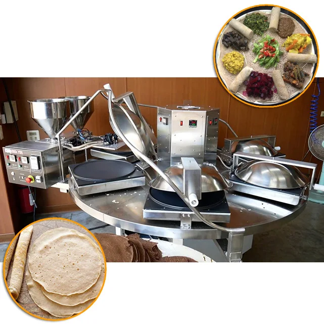 Factory directly fully injera  Ethiopia products  injera making machine teff flat bread machine for sales