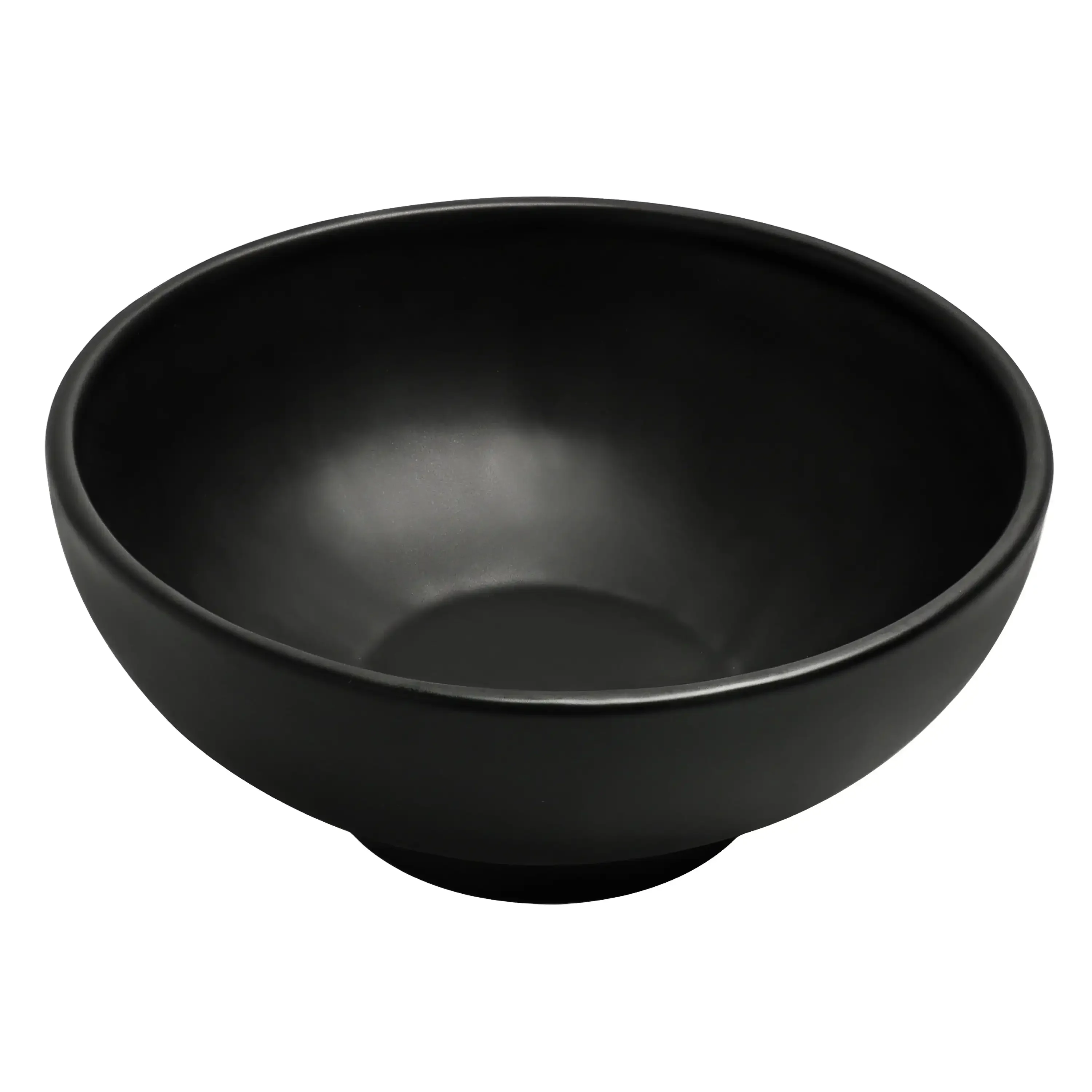 Durable Smooth Matte Black Round Ceramic 9.4