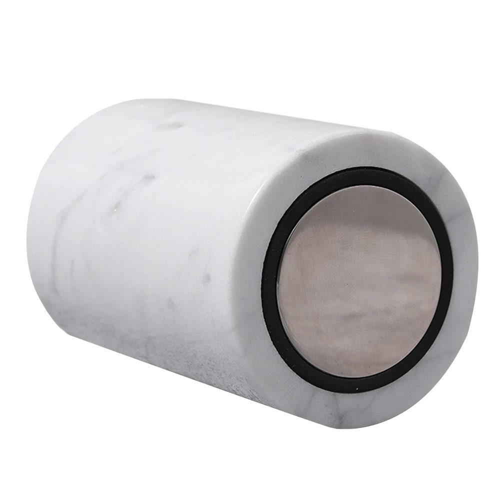 

Toothpick Holder Cotton Swab Box Marble Pattern Automatic Lid Storage Container For Home Drawing Room Ornament Creative