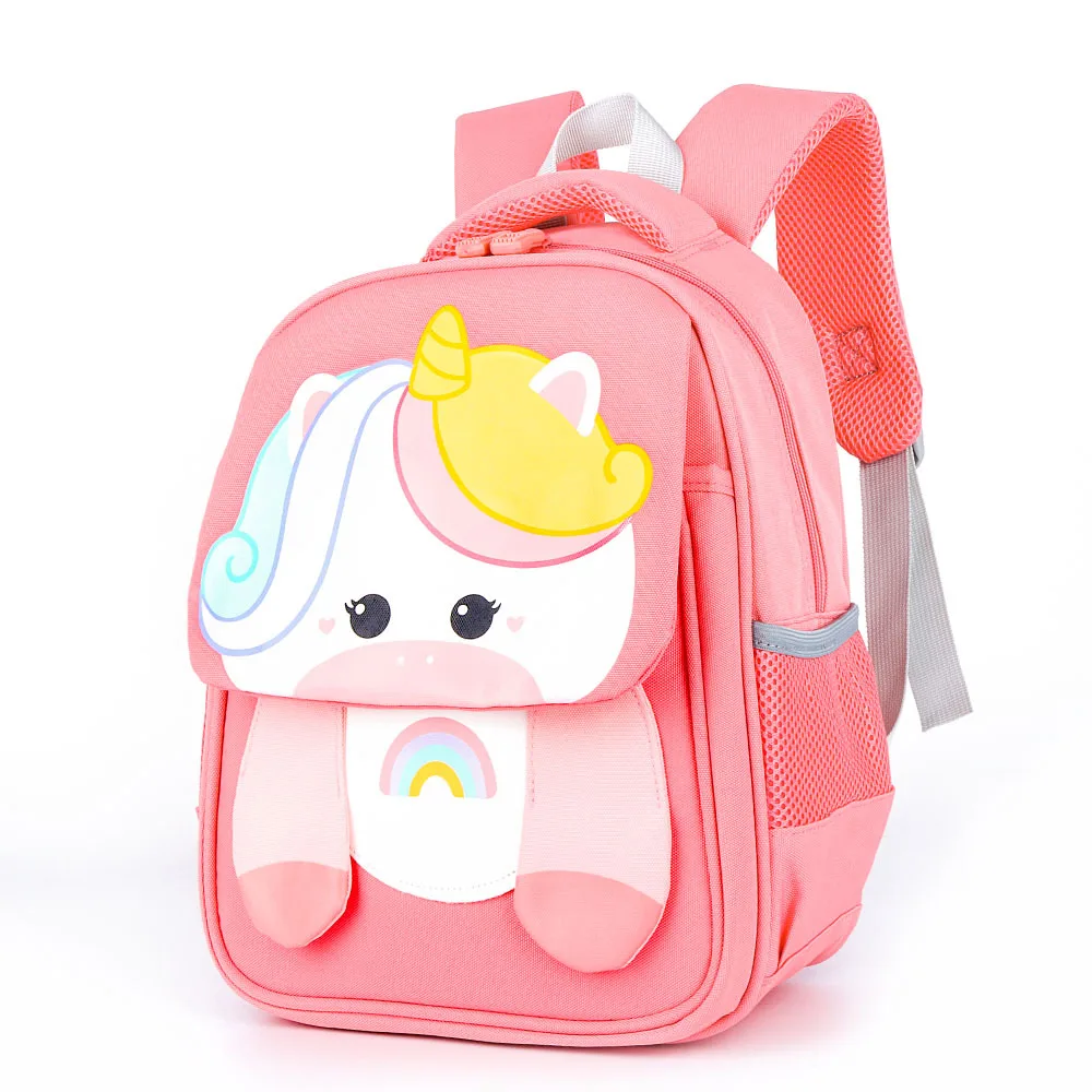 2023 New Cute Cartoon Unicorn Dinosaur Children Schoolbag for Kindergarten Boys and Girls Lightweight Backpacks Non-slip Buckle