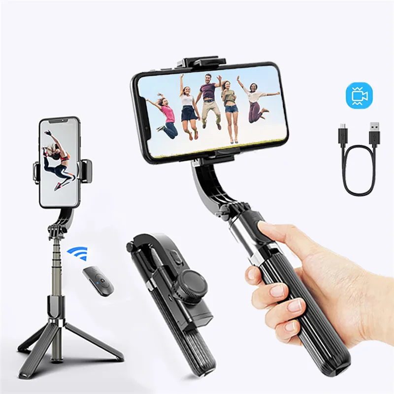 L08 Bluetooth Handheld Gimbal Stabilizer Mobile Phone Selfie Stick Holder Adjustable Selfie Stand For iPhone/Huawei XIAOMI