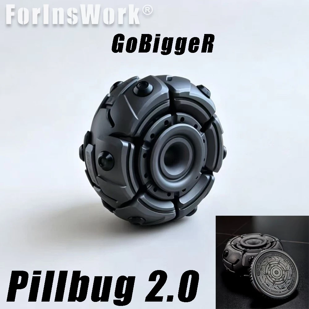 (Pre-order) GoBiggeR Pillbug 2.0 Fidget Spread Ti Magnetic Finishing Zirc Spikes128g Finger Spinner Anti Stress Toys
