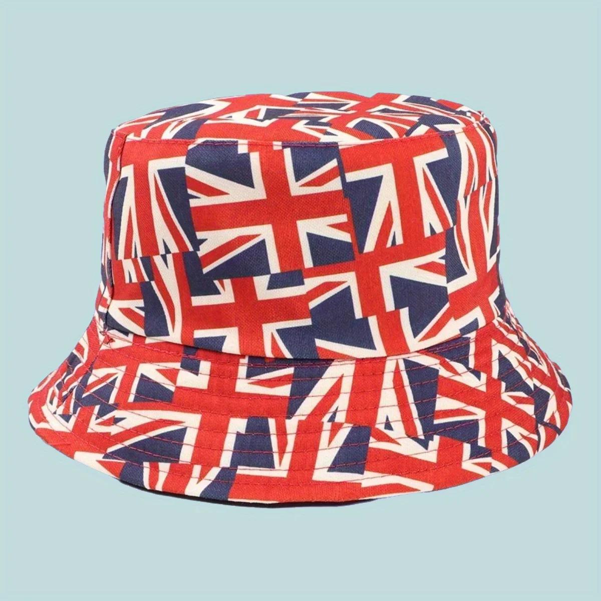 

Double Sided British Flag Bucket Hat Reversible Union Jack Design Unisex Breathable Sun Cap for Travel Outdoor