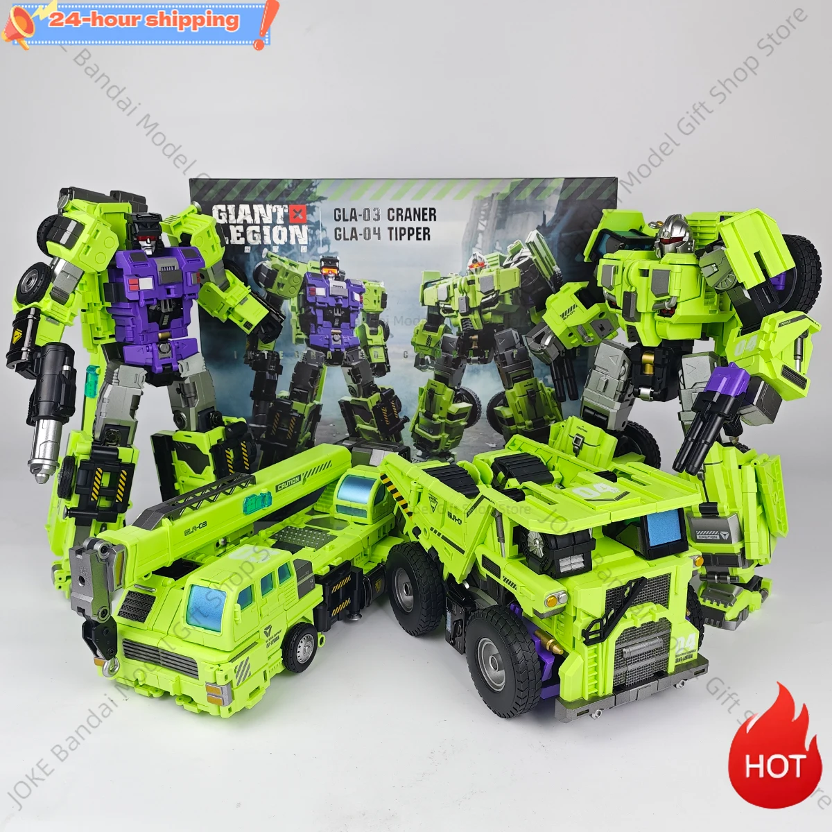

[In stock] Mecha Invasion GLA-03 GLA-04 Giant Legion Heavy Builder Haul Hook Devastator Transformation Action Figure