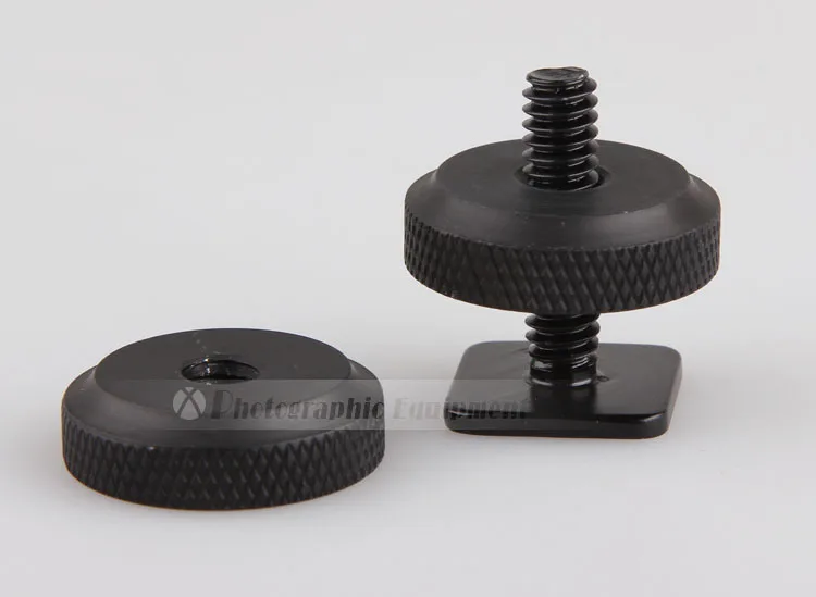 10PCS 1/4 Double Screw Flash Light Stand Hot Shoe Adapter DSLR Camera Tripod Mount Screw Wholesale