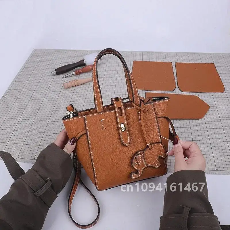 DIY Sewing Handmade Bag Set Shloulder Straps Luxury Leather Bag Making Kit Hand Stitching Accessories for Women's Handbag