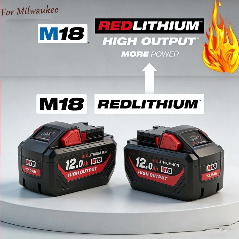 

Для Milwaukee M18 18 В 4811-1850 1815 литиевая батарея для инструментов, совместимая с батареей Milwaukee 18 В, M18B6 6 Ач, 8 Ач 12 Ач, зарядное устройство M12-18FC