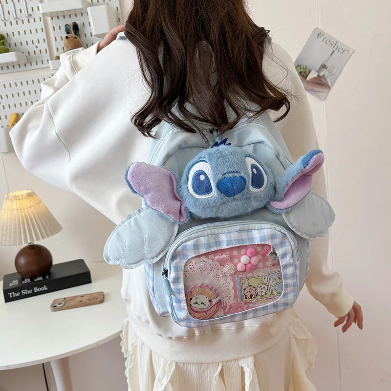 لطيف جديد ديزني ليلو وستيتش على ظهره Kawaii الكرتون أنيمي غرزة دمية حقيبة Itabag حقيبة كتف عادية هدية عيد الميلاد هدية عيد ميلاد #4