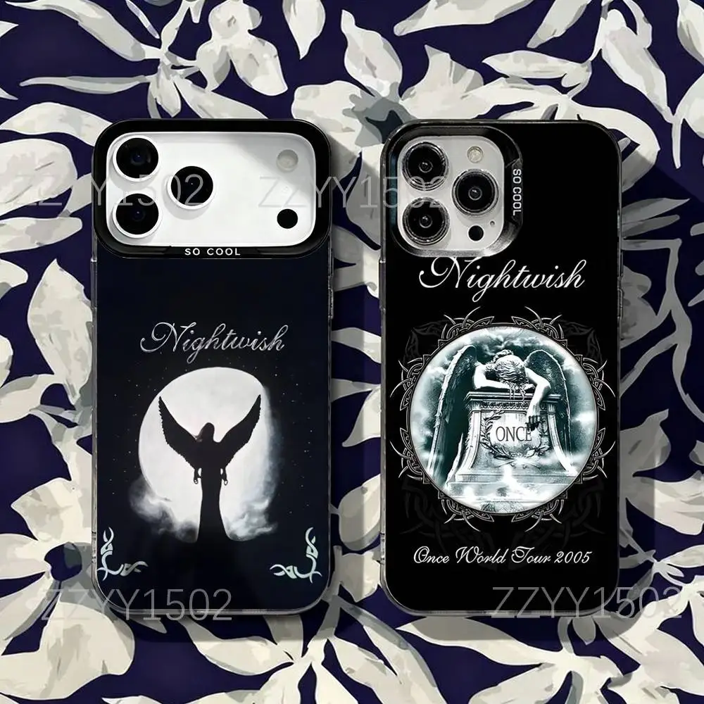 

Rock Band Nightwish Lanternlight Phone Case For iPhone 17,16,15,14,13,12,X,8,Pro,Max,Plus,SE4,Air,Mini HD Black IMD Matte