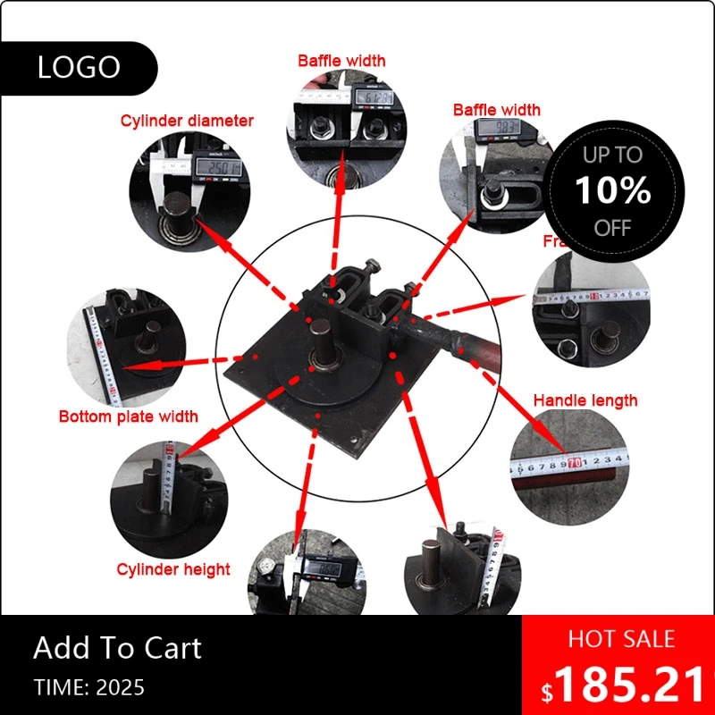 

08080820MM Bending Rebar Construction Site Rebar Stirrup Wrench Bending Moving Rebar Bender Arc Manual Thickening Ma