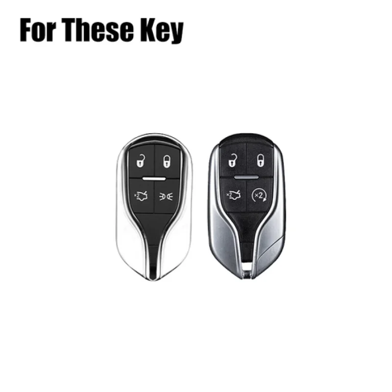 حقيبة غطاء مفتاح السيارة من ألياف الكربون A+ لمازيراتي ليفانتي جيبلي كواتروبورتي #2