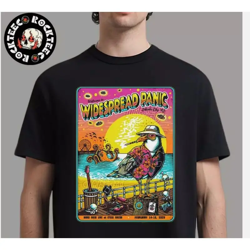 Wide Spread Panic Show Poster In Atlantic City On February 14 16 2025 T Shirt