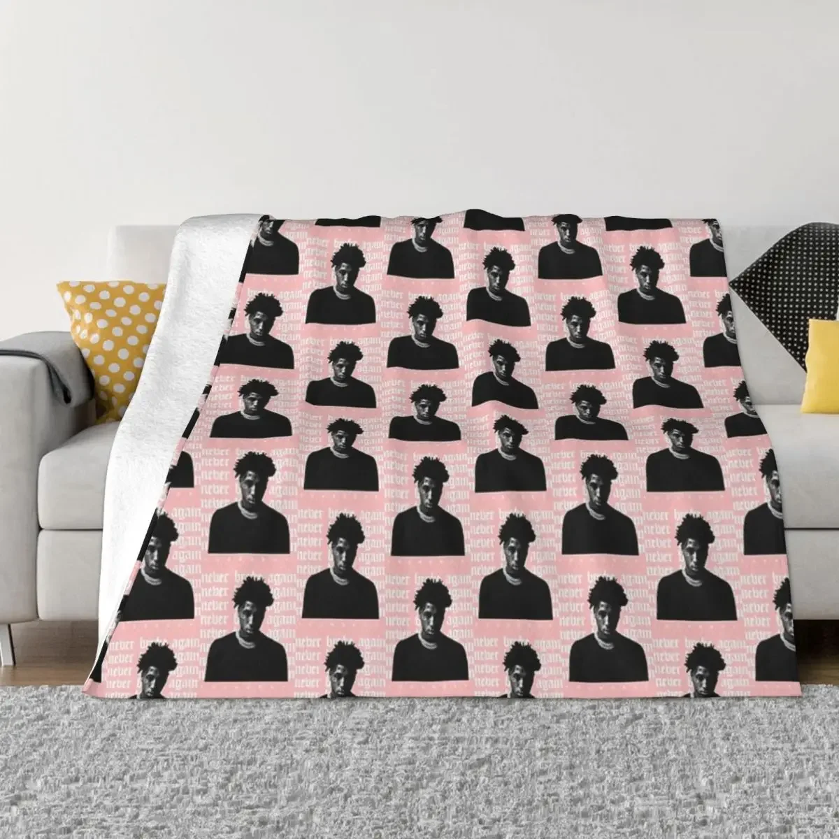 NBA YOUNGBOY Throw Flannel Blanket Throw Blanket Soft Casual Warm Blanket for Bedroom Living Room Beds Sofa Decor Fans Gift