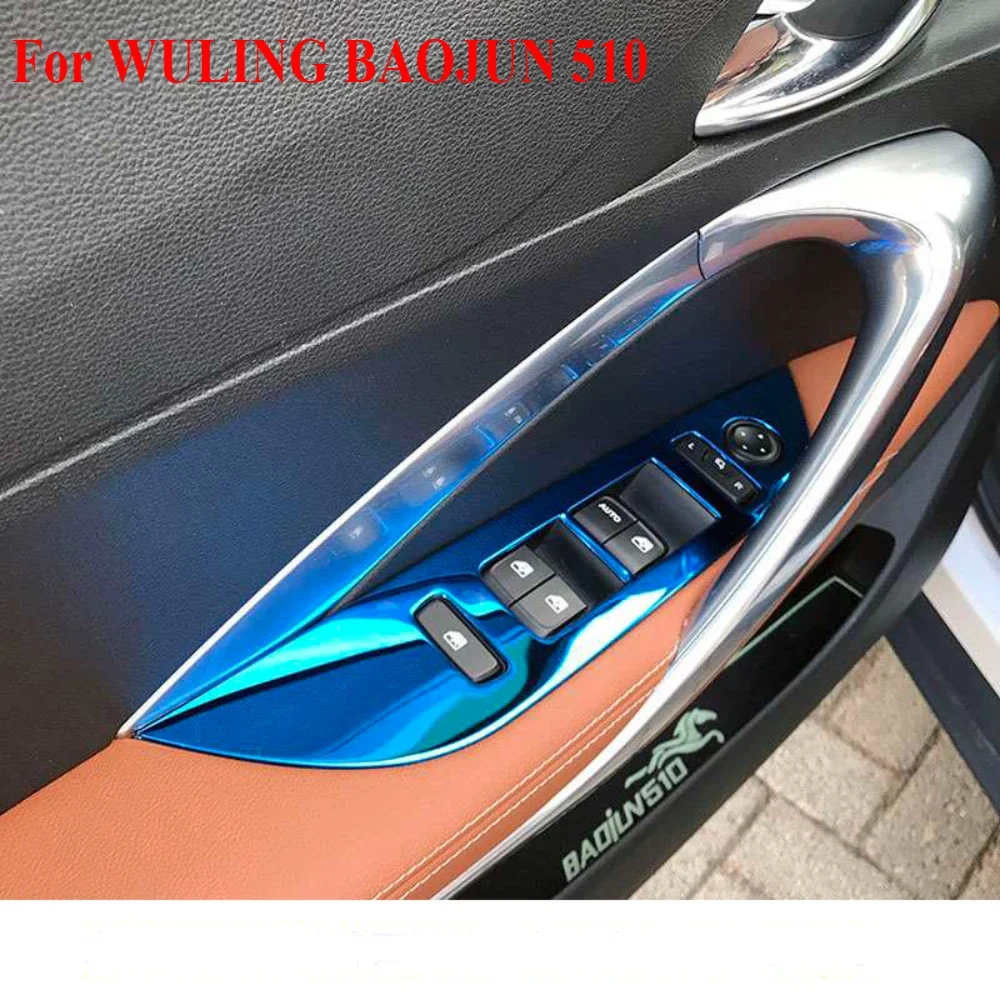 

Window Button Switch Cover Glass Lifting Trim Frame Interior Mouldings Control Panel for Chevrolet Groove WULING BAOJUN 510