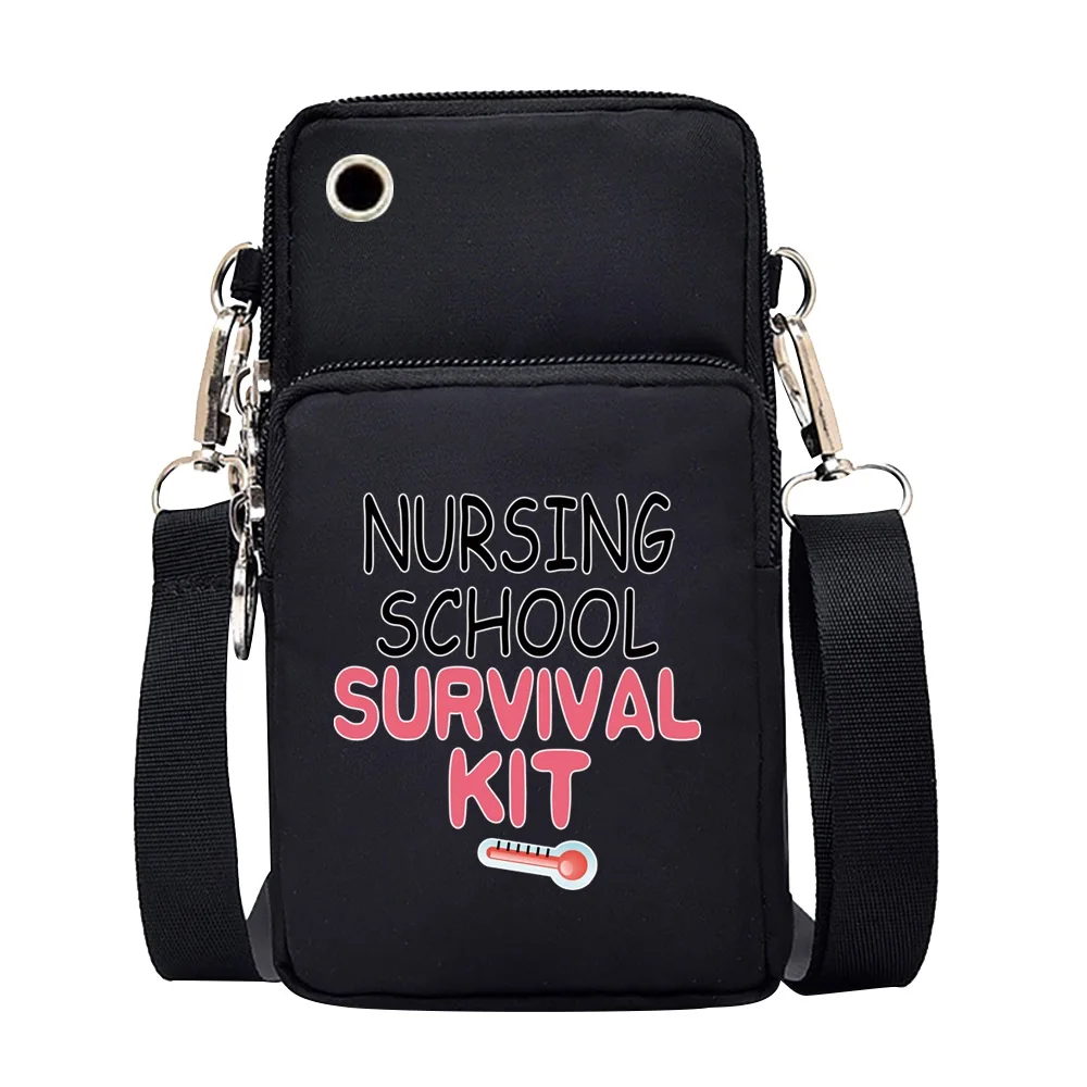 Shoulder Bags Unisex Waterproo Phone Bags  Universal for Samsung/xiaomi/iphone Shoulder Bags Nurse Printing CrossBody Bag