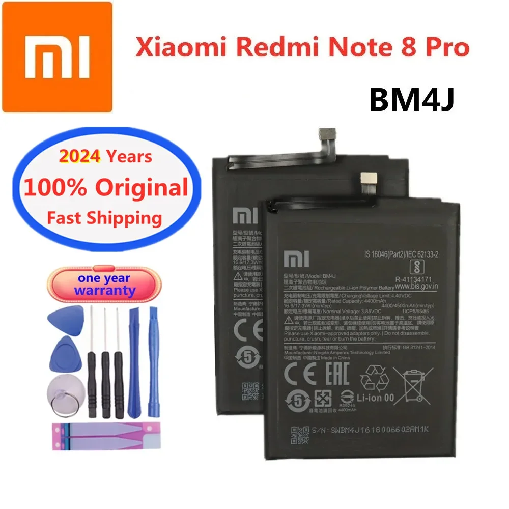 2024 Years 4500mAh BM4J 100% Original Battery For Xiaomi Redmi Note 8 Pro 8Pro Note8 Pro High Quality Phone Battery Bateria