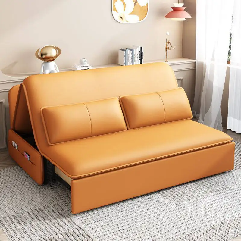 Sofa bed dual-purpose foldable small apartment study single multi-function automatic remote control retractable bed