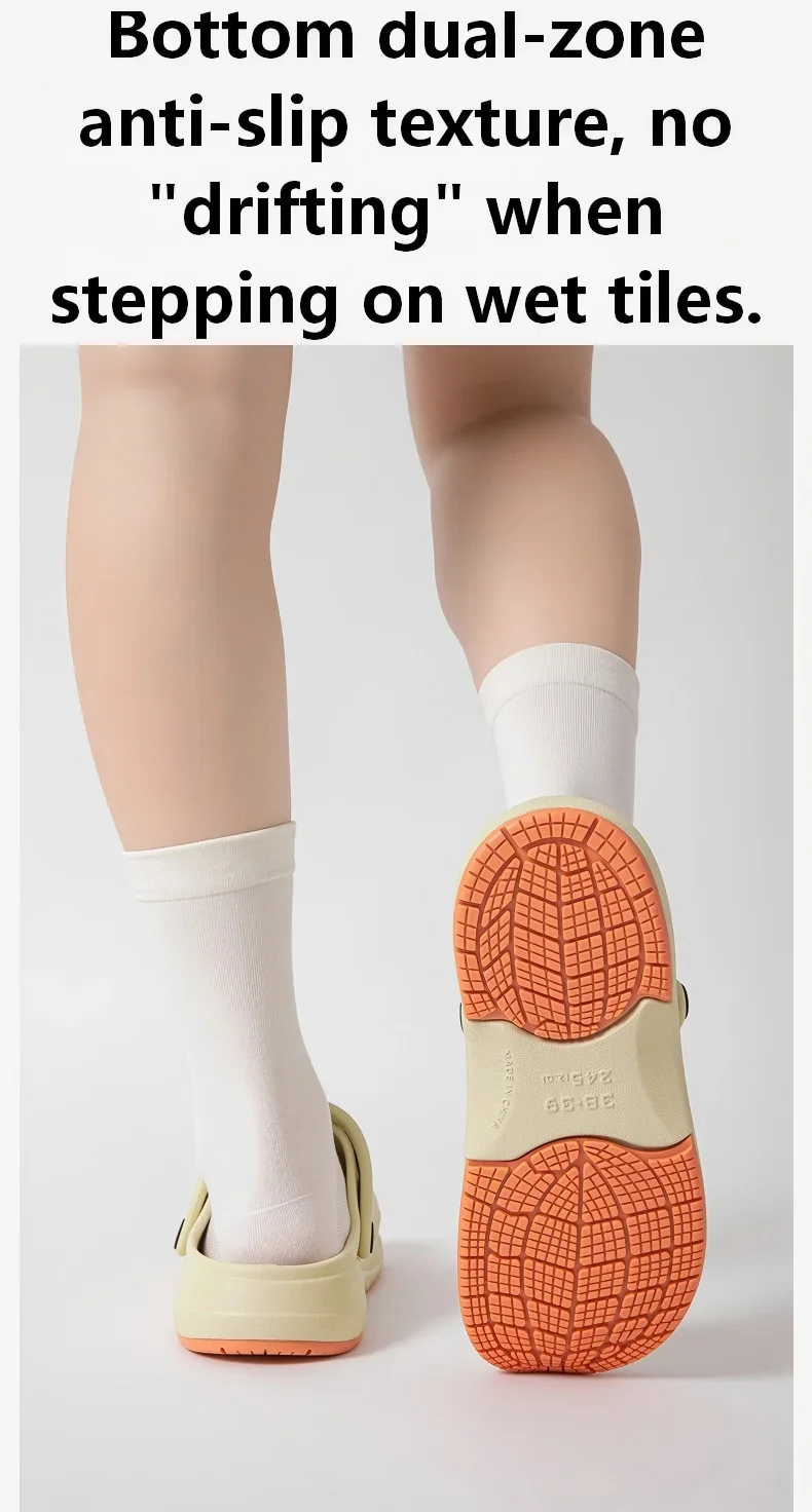 ZUOFU Unisex Klassische Zweifarbige EVA-Clogs, Rutschfeste Leichte Schuhe für Frühling und Sommer, für drinnen und draußen, Strand und Garten – Detail 7