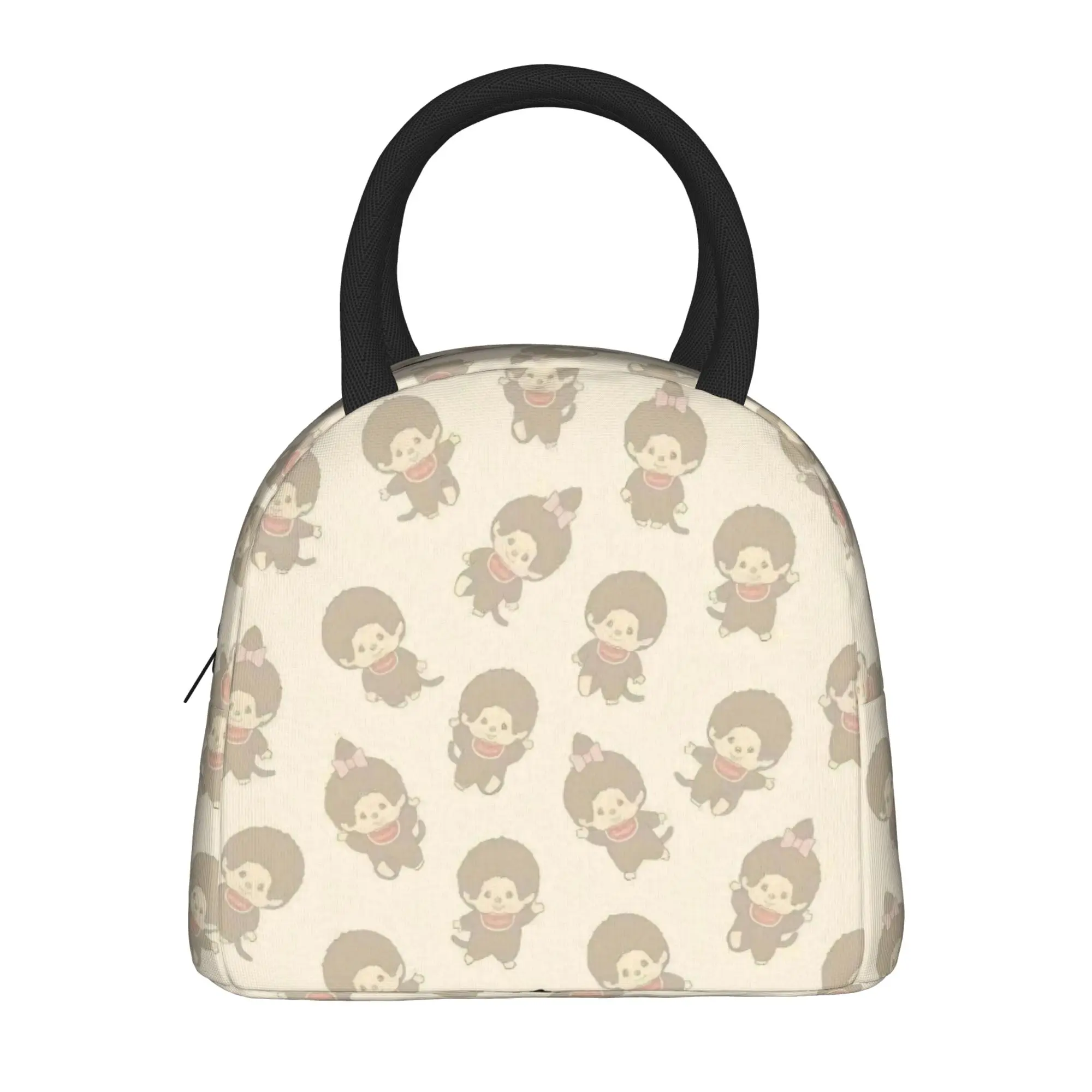 Kawaii Monchhichis  Thermal Insulated Lunch Bag for Travel  Portable Bento Box Men Women Thermal Cooler Food Box