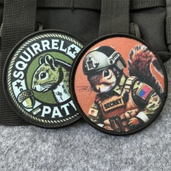 Secret Squirrel Patrol Tactical Patches Funny Hook&Loop Emblem Military Airsoft Gear Morale Badge Armband Cloth Backpack Sticker