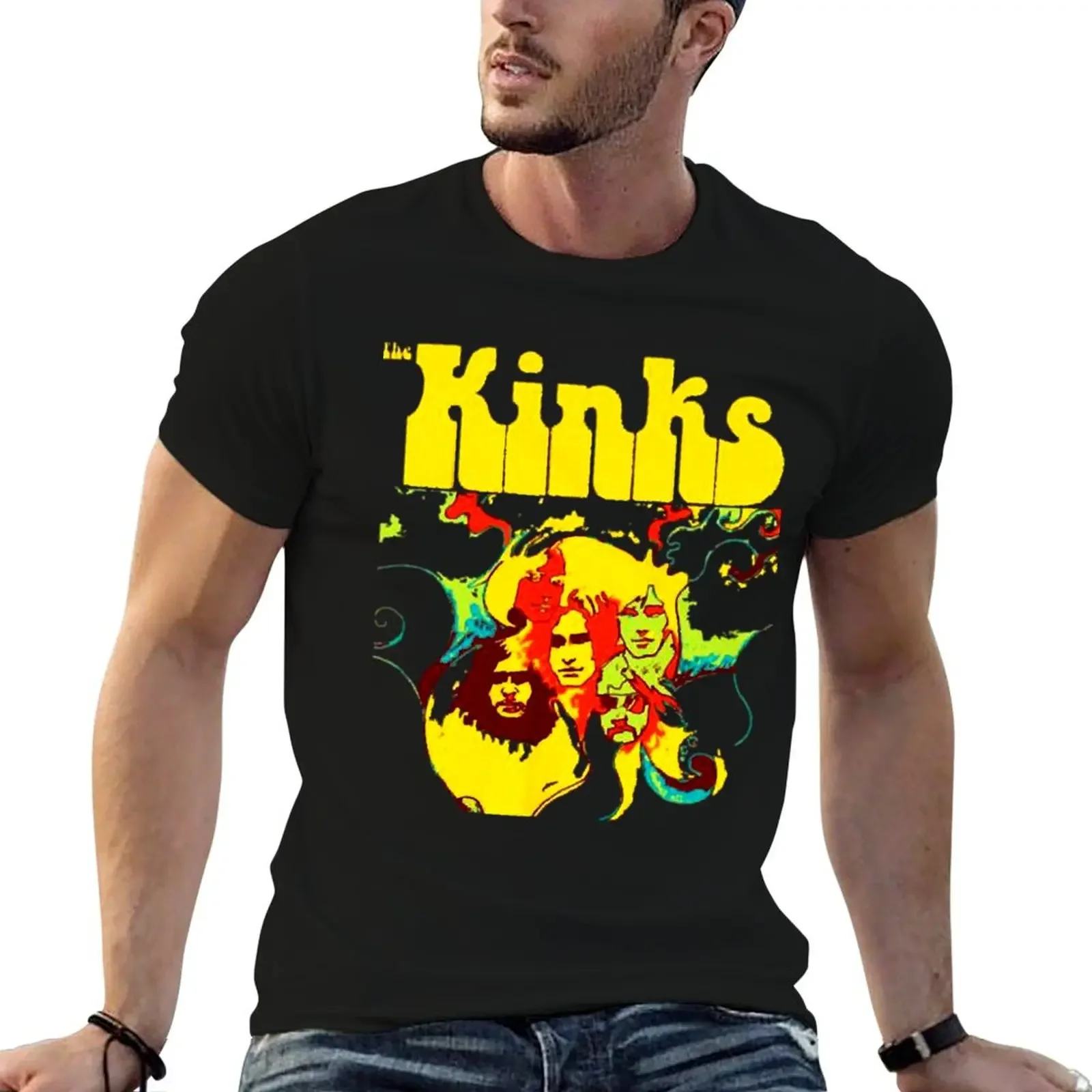 The Kinks Love Rock Band Art T-Shirt Short sleeve tee sweat graphics tops mens t shirts top quality